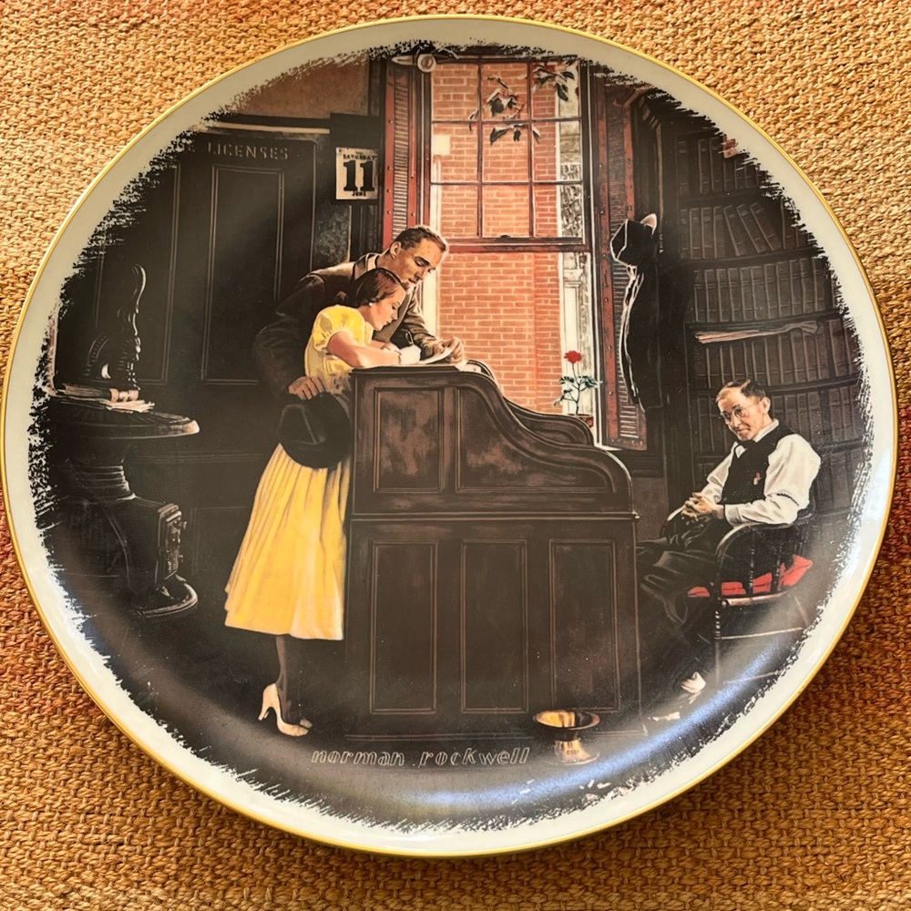 Gorham White Commemorative Norman Rockwell